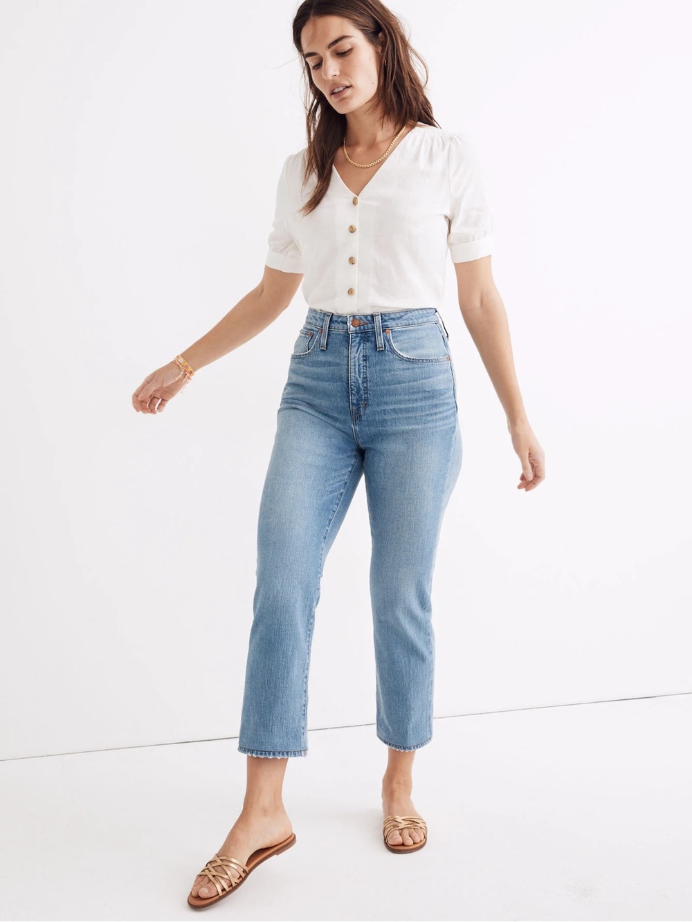 Madewell 24 Petite Curvy Classic Straight Jean
